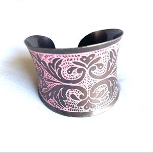 Pink and Bronze Cuff